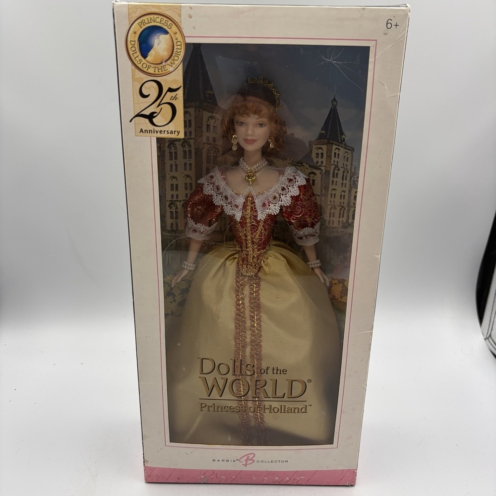 Vintage 2005 Mattel Dolls of the World "Princess of Holland Barbie"‎ Pink Label